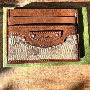 Gucci X Balenciaga Brown and Tan Card Holder - BRAND NEW! AUTHENTIC!🤎